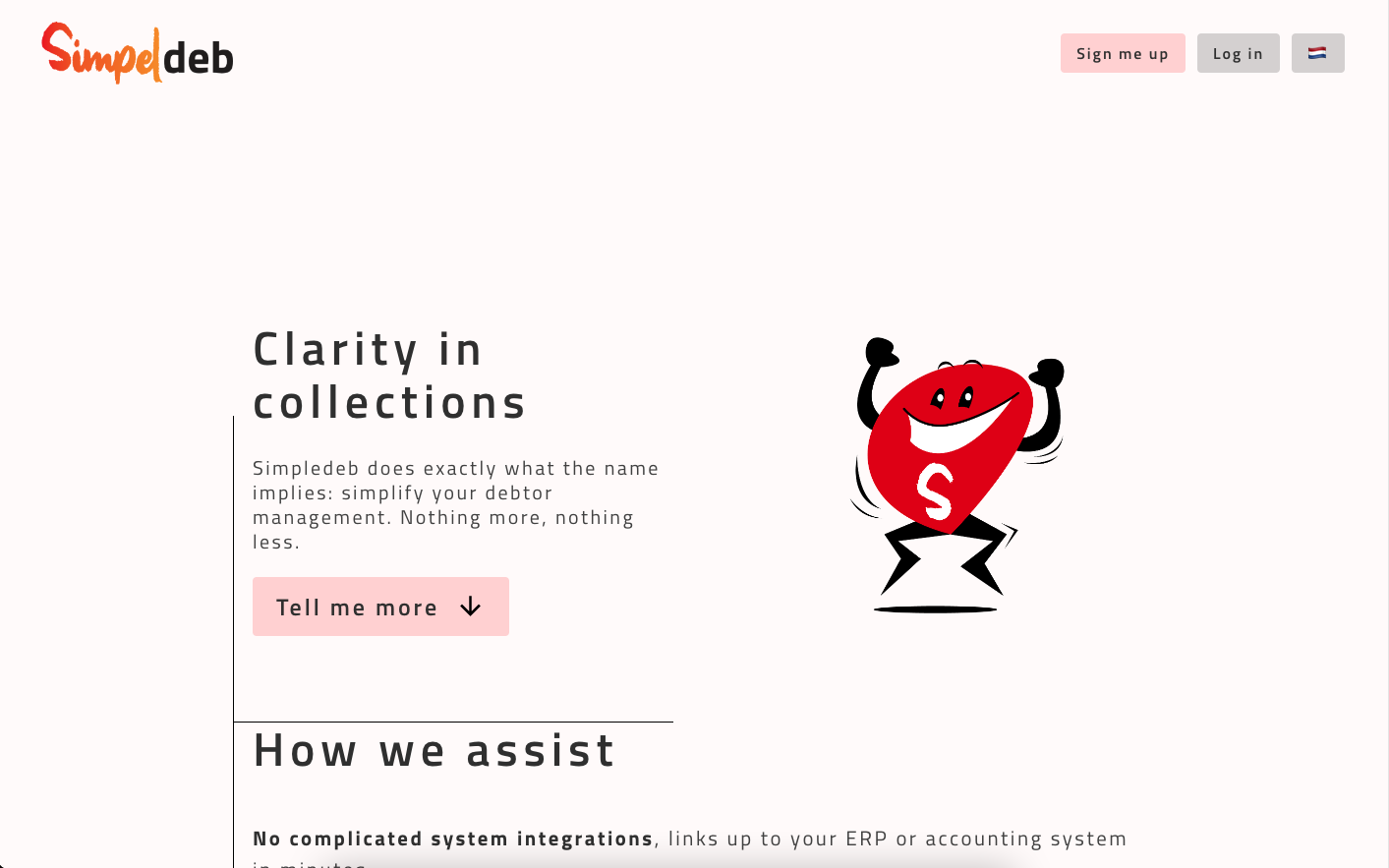 Simpeldeb landing page